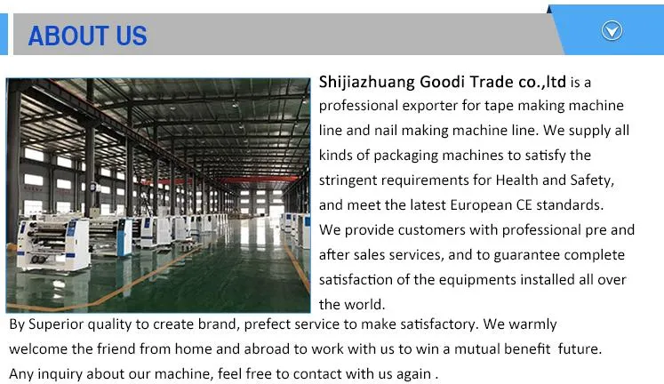 Transparent BOPP Plastic Tape Slitting Slitter Machine Factory Price